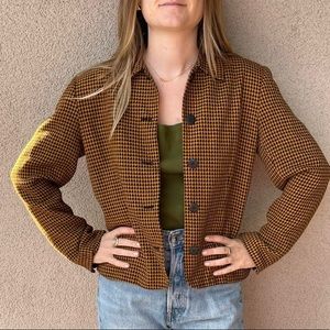 Vintage plaid/houndstooth boxy chore jacket